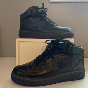 Vintage Air Force 1 mids …. 2003 black/black/royal blue